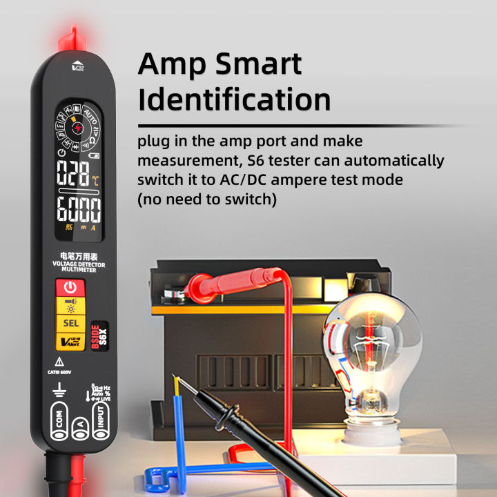 BSIDE S6X Pen Type Smart Multimeter High Precision Auto Range DC/AC ...