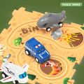 Toy Studio Mainan Puzzle Anak DIY Puzzle Track Car Mobil Elektrik Mainan Puzzle Track. 