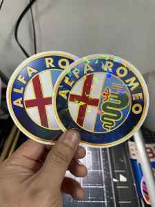 ALFA ROMEO CAR LOGO PREMIUM QUALITY STICKER BUY 1 TAKE 1 (waterproof scratch proof non faded)