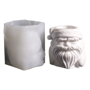 Santa Flowerpot Silicone Mold for Making Soap Chocolate Home Decoration Christmas Silicone Mould For Epoxy Resin