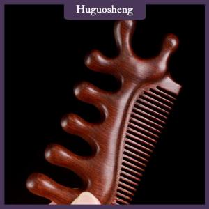 [huguosheng] 3 in 1 Massage Comb Blood Circulation Wood Sandalwood Comb Scalp Meridian Relax Anti-static Styling Tool Salon Supply Hair Brush