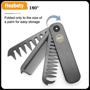【2-3 days delivery】 3 In 1 Folding Combs Plastic Wide Tooth Oil Head Comb Beard Combing Multifuncional Barber Hair Clipper Comb Styling Tools