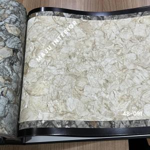 Wallpaper Dinding Batu Granit Marmer Abstrak Modern Minimalis Cream Abu Cokelat Ruang Tamu Kamar