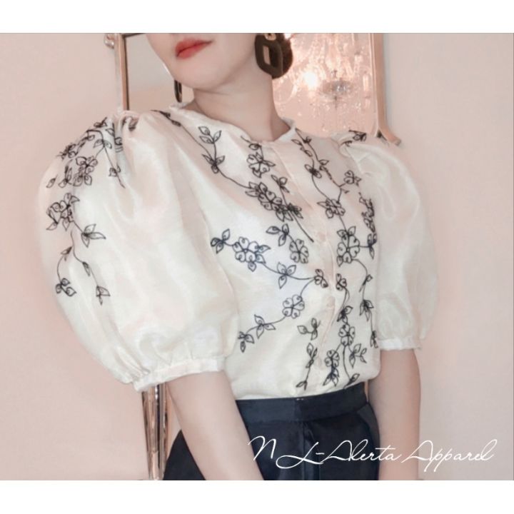 Modern 2024 filipiniana blouse