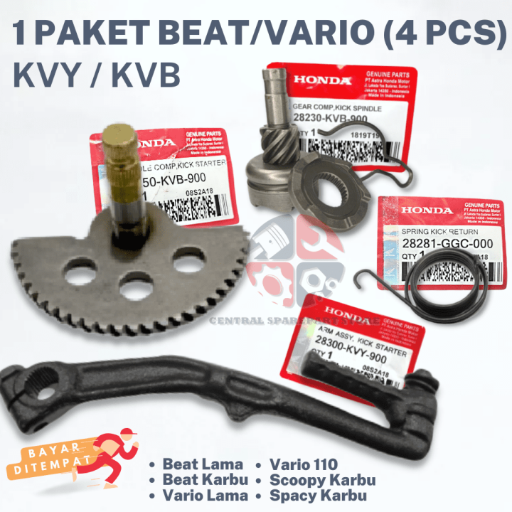 SATU SET SELAHAN BEAT KARBU AS SELAH + GIGI STATER BEAT CARBU / BEAT LAMA / VARIO 110 SCOOPY SPACY LAMA OLD KVY KVB / KICK STARTER / PER SELAHAN / SELAHAN BEAT KARBU 1 PAKET / GEAR GIR SLAHAN BEAT / AS SLAH KAMPAK KAPAK / PEDAL BOS ENGKOL ENGKOLAN BIT