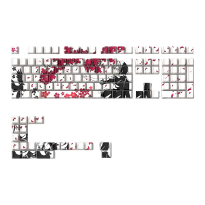 Cherrys Blosss คีย์บอร์ดโปรไฟล์130 PBT Backlits สำหรับการปรับแต่งแป้นพิมพ์กล