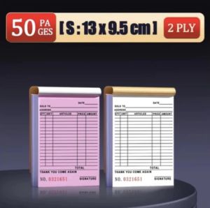 Carbonized Receipt Invoice 2/3 Copies Commercial Receipt Official Receipt Sales Invoice 60 Pages