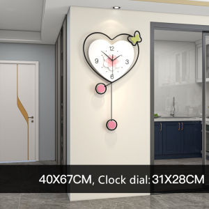 Nordic Style Modern Creative Swing Wall Clock Living room Household Mute Clock Simple Fashion Decoration Clock 40*67CM