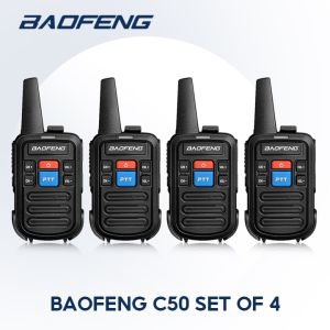 Baofeng 4PCS C50 5W Two Way Radio Portable Walkie Talkie USB Charging Interphone Handset Radio COD