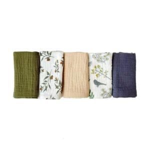 5 cái/bộ trẻ sơ sinh Khăn tắm bông khăn tay khăn lau thoáng khí tinh tế sản phẩm chăm sóc bé miệng lau vải