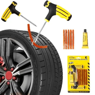 Tubeless Tire Repair Kit / Alat Tambal Ban Bocor Set 4in1 / Set Alat Tambal Ban Tubeless Lengkap