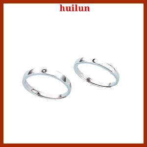 huilun Fashion Opening Adjustable Sun Moon Couple Rings For Wedding Anniversary Gift