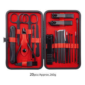 Lusluking  18/20 Chiếc Chuyên Nghiệp Cắt Móng Tay Bộ Làm Móng Tay Làm Đẹp Dụng Cụ Cắt Móng Tay Và Móng Chân Bằng Inox Với Bao Da Bộ Móng Tay Và Móng Chân