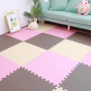 beige แพ็คละ 4 แผ่นหนาพิเศษ 1.2 cm แผ่นโฟมปูพื้น 60x60cm แผ่นโฟมจิ๊กซอว์ปูพื้น EVA% คละสีได้ สั่งขั้นต่ำ 4 แผ่น