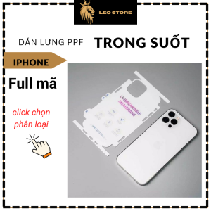 Miếng dán lưng mặt sau skin ppf iphone 15 14 13 12 11 Pro Promax X XS XSMax XR 7Plus 8Plus 7 8