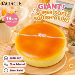 Bread Squishy Toy Slow Rising Round Bun Fake Food PU Soft Squeeze Stress Relief Fidget Gift