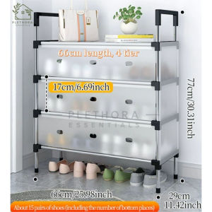 Covered Portable Shoe Rack