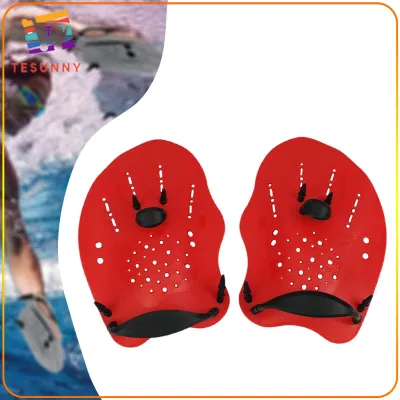 Perfeclan 2x Swimming Hand Paddles Hand Fins Portable Ergonomic Webbed Finger Flippers for Enthusiasts Children Workout Aquatic Fitness