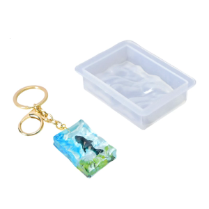 Lớn hình học Keychain khuôn mẫu cho bảo quản hoa và customes đồ nội thất giọng với vật liệu nhựa Epoxy