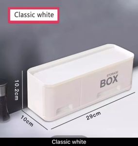 【2 in 1】Kitchen Storage Box Kitchen Dustproof Condiment Storage Seasoning Rack Multifunctional Condiment Storage Supplies Condiment Box Rack Combination Set Organizer Multi-Purpose Layered Household Storage Container Waterproof Kitchen Rack