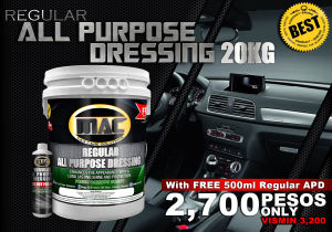 MAC REGULAR ALL PURPOSE DRESSING 20L PLASTIC RESTORER VINYL PROTECTANT TRIM SHINE INTERIOR CARE