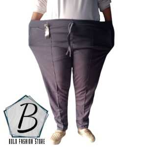 Doty Super Jumbo Motif Polos Premium Termurah | XXXL Super Big Size Pants | Celana Wanita Dewasa Muat BB 100kg Oversize