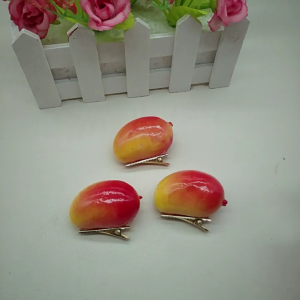 5ชิ้นกิ๊บติดผม3D มะม่วงกิ๊ฟติดผมน่ารักเนื้อเรซินสวมใส่สบายเพื่อเพิ่มความสนุกสนานและบุคลิกภาพให้กับทรงผม