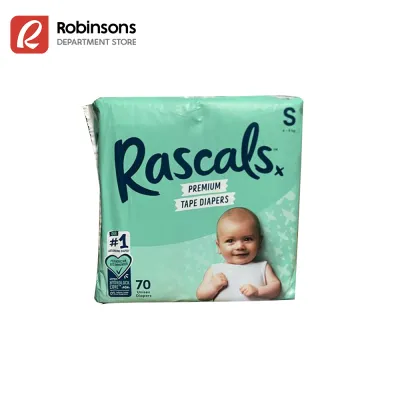Rascals + Friends Premium Taped Diaper Jumbo Pack - Small 70 pads