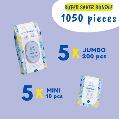 Pikalula Scented Nappy Bags Bundle Odour Neutralising | Disposable Diaper Bag Biodegradable Scented Garbage Rubbish Trash Plastic Fragrant for Baby Diaper Easy to Use