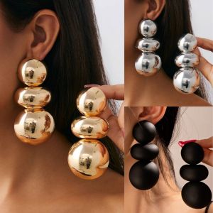 UNIITY Quá phóng đại Bông tai tròn Đa lớp Vàng Bông tai tua rua phong cách Bohemian Hình học Bông tai thả Quà tặng