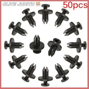 CISWGE ตัวยึดกันชนรถยนต์อัตโนมัติ6มม. 50ชิ้นตัวยึดพลาสติกสีดำแบบกด