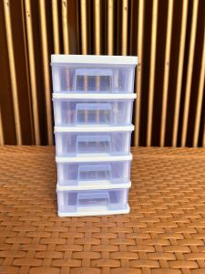 Laci Mini / Laci Mini Container 5 Susun Putih Make Up Kosmetik Plastik Dior Tantos