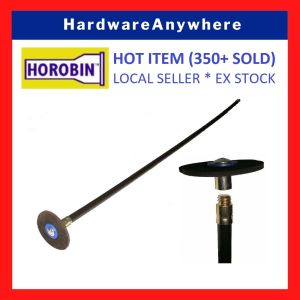 HOROBIN Rod and Disc Set (Rubber Plunger and Drain Rod) - Uses suction to remove clogs in sinks drains and toilets.