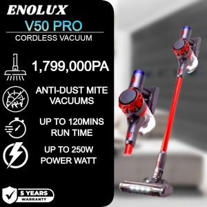 ENOLUX 2025 V50 Deluxe Vacuum Cleaner 5 Years Warranty High Power Cordless Vacuum Cleaner For Home Office