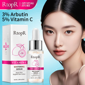 RtopR Vitamin C Whitening Serum VC Face Essence Fade Dark Spot Anti-Aging Repair Skin Brightening Moisturizing Skin Care 30ml