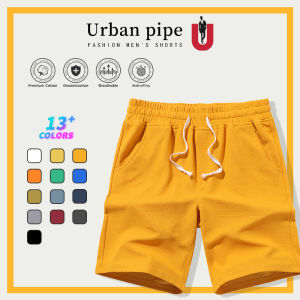 URBAN PIPE Waffle Fabric Shorts For Men Knee-Length Plain Casual Short High Quality 208503