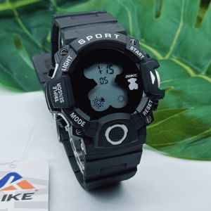 AIKE นาฬิกาผู้หญิง แฟชั่น ระบบดิจิตอล แบรนด์แท้ กันน้ำได้ รูปหน้าหมี ขนาด 45 มม ฟังชั่นครบ