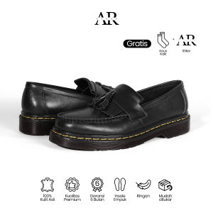 Sechon Kulit - Sepatu Kulit Pria Loafers Slip On Hitam
