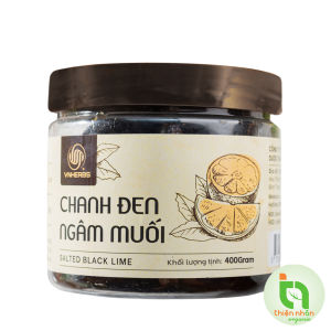 Chanh đen ngâm muối VNHerbs hộp 400g Salted Black Lime
