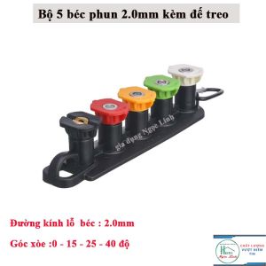 Bộ 5 béc phun đầu nối nhanh 1/4in kèm đế treo tiện lợi