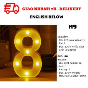 Đèn LED Số Kèm Pin - LED Light Number HPNI53
