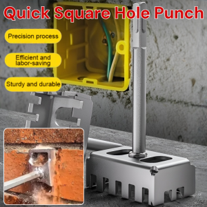 Quick Square Slot Punch Rectangle Hole Cutter Electric Drill Machines for Universal Socket Slotting Tool