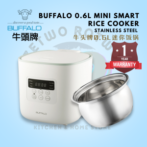 Buffalo 0.6L Mini Rice Cooker 304 Stainless Steel 牛头牌迷你小饭锅不锈钢 Ready Stock
