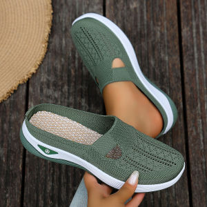 Free Shipping WomenS Summer New Half-Slipper Shoes Soft-Soled And Breathable Casual Shoes For Middle-Aged And Elderly Women