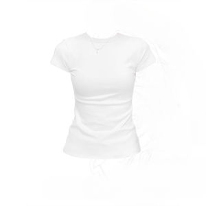 IELGY Cotton short sleeved T-shirt for women tight fitting and slimming