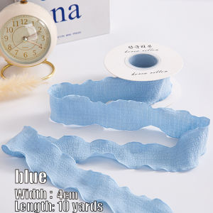 9m Wrinkled Fishtail Yarn Ribbon Handmade Gift Packaging Material Wrapping Flower Wave Edge Ribbon