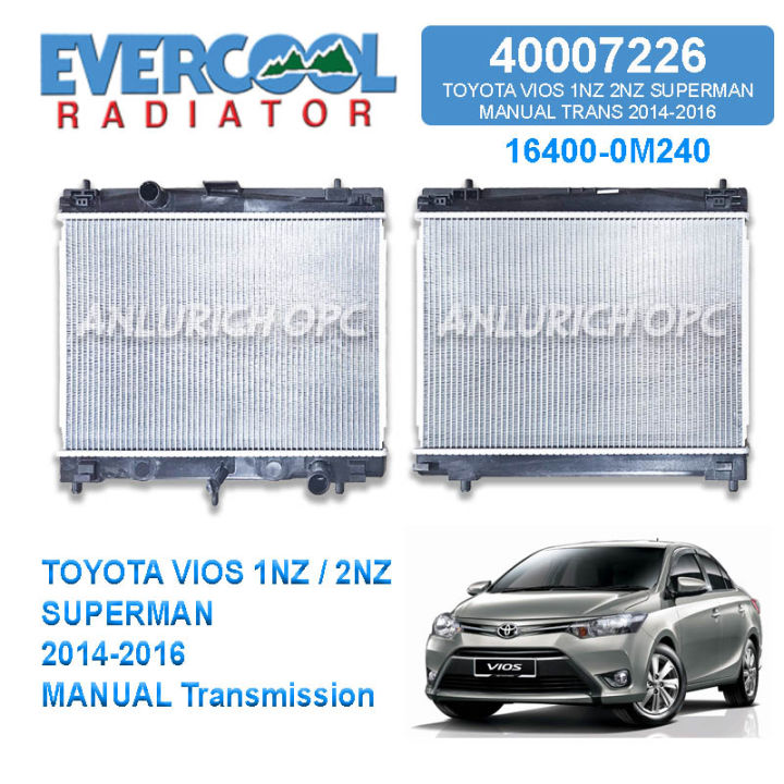 2nz Radiator Sensor RADIATOR FOR TOYOTA VIOS 1NZ 2NZ 2013-2016 MT EVERCOOL | Lazada PH