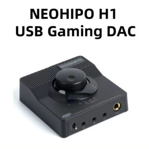 NEOHIPO H1 USB Gaming DAC Headphone AMP For PS5/PC/MAC Portable Headphone Amplifier Support 3.5MM/6.35MM/Mic/EQ