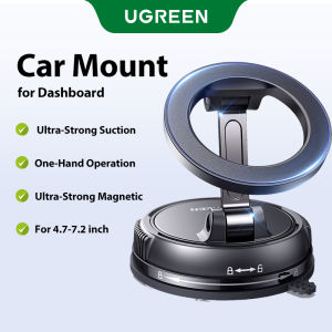 UGREN MagLock Pro Car Phone Mount 80LB Vacuum + N55 Magnet Car Phone Holder with 360 Rotation for iPhone 17 16 15 Pro Max Samsung 25 Ultra