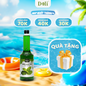 Siro bạc hà Déli - 350ml - đậm đặc thơm ngon chuyên dùng pha chế trà trái cây soda